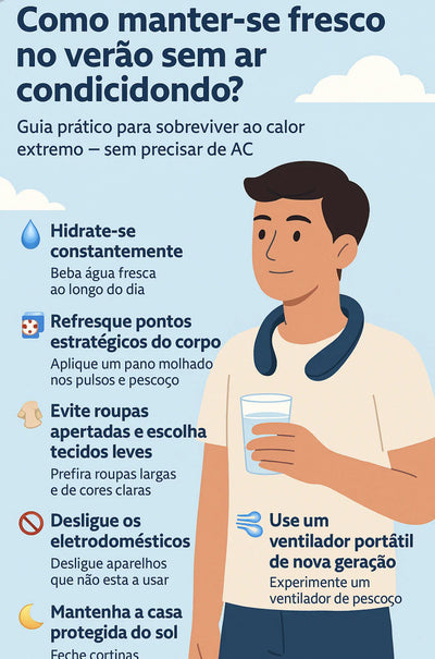 🧊 Como manter-se fresco no verão sem ar condicionado?